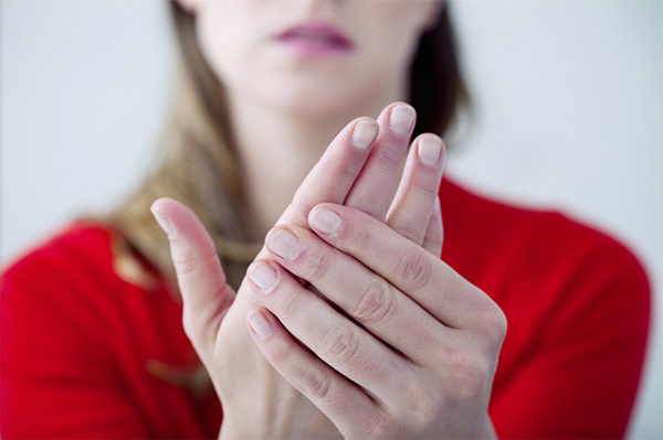 Woman with Raynaud's Syndrome