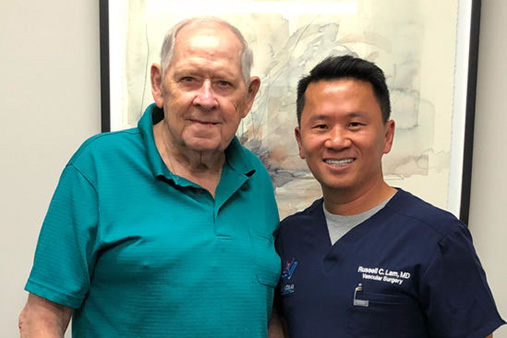 Bob Happy that Dr. Lam could help him with his Peripheral Artery Disease Treatment