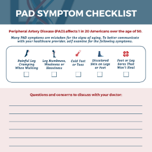 PAD Symptoms Checklist