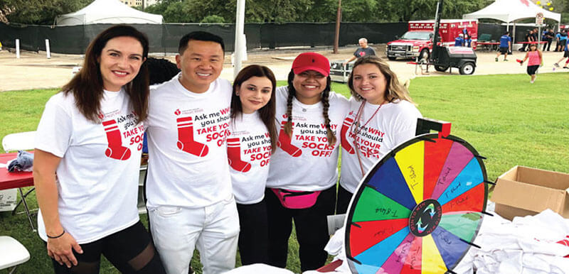 Dr. Lam and team at Dallas Heart Walk Event
